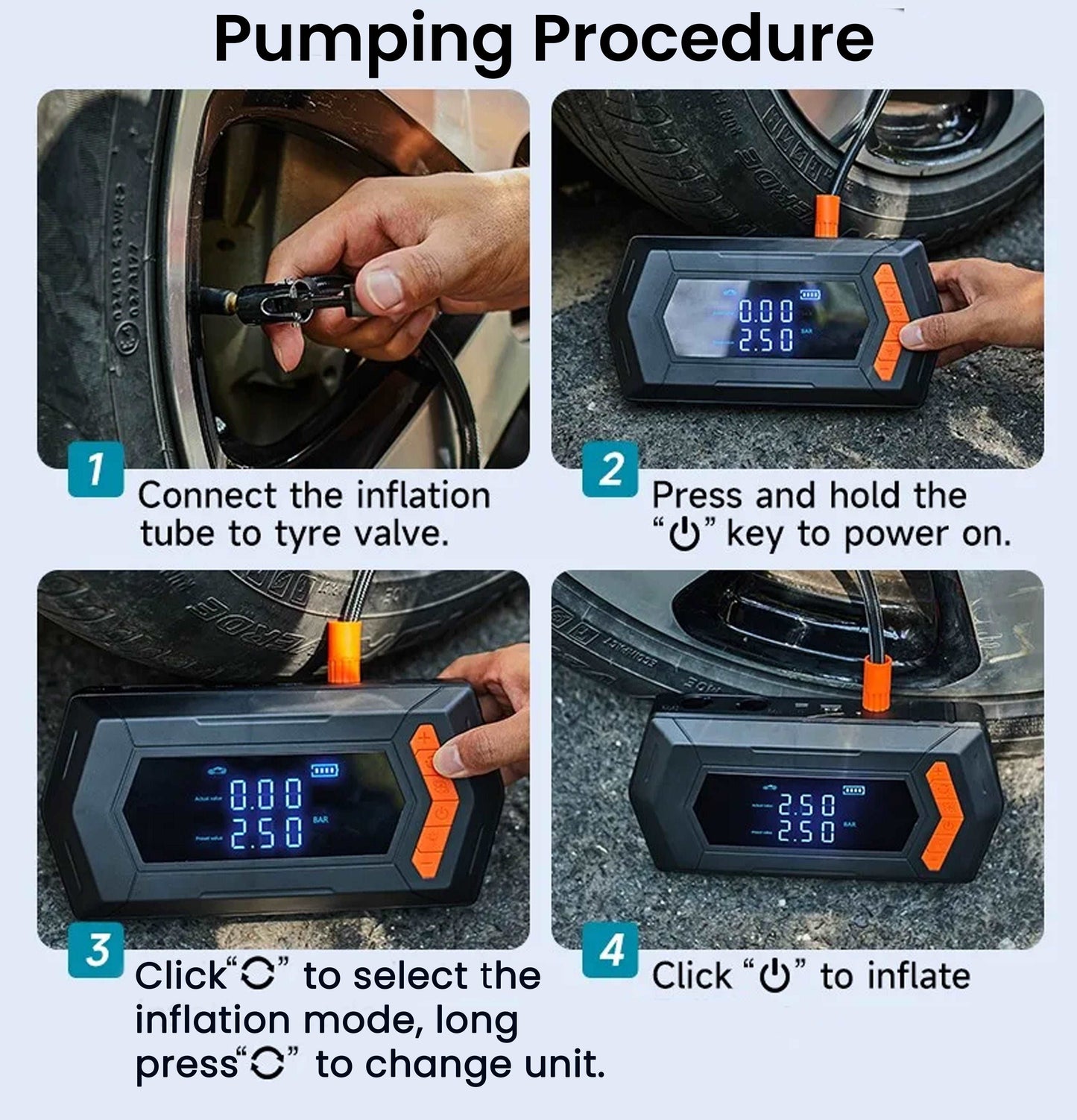 1 Jump Starter, Air Pump & Blast